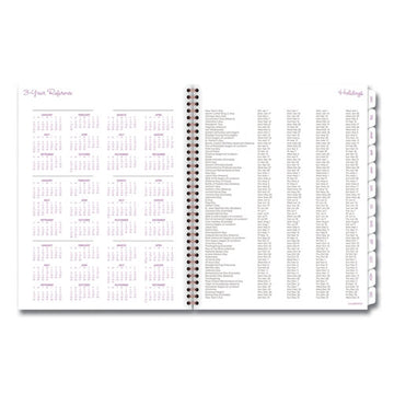 Cambridge® Mina Weekly-monthly Planner, Main Floral Artwork, 11 X 8.5, White-violet-peach Cover, 12-month (jan To Dec): 2022 freeshipping - TVN Wholesale